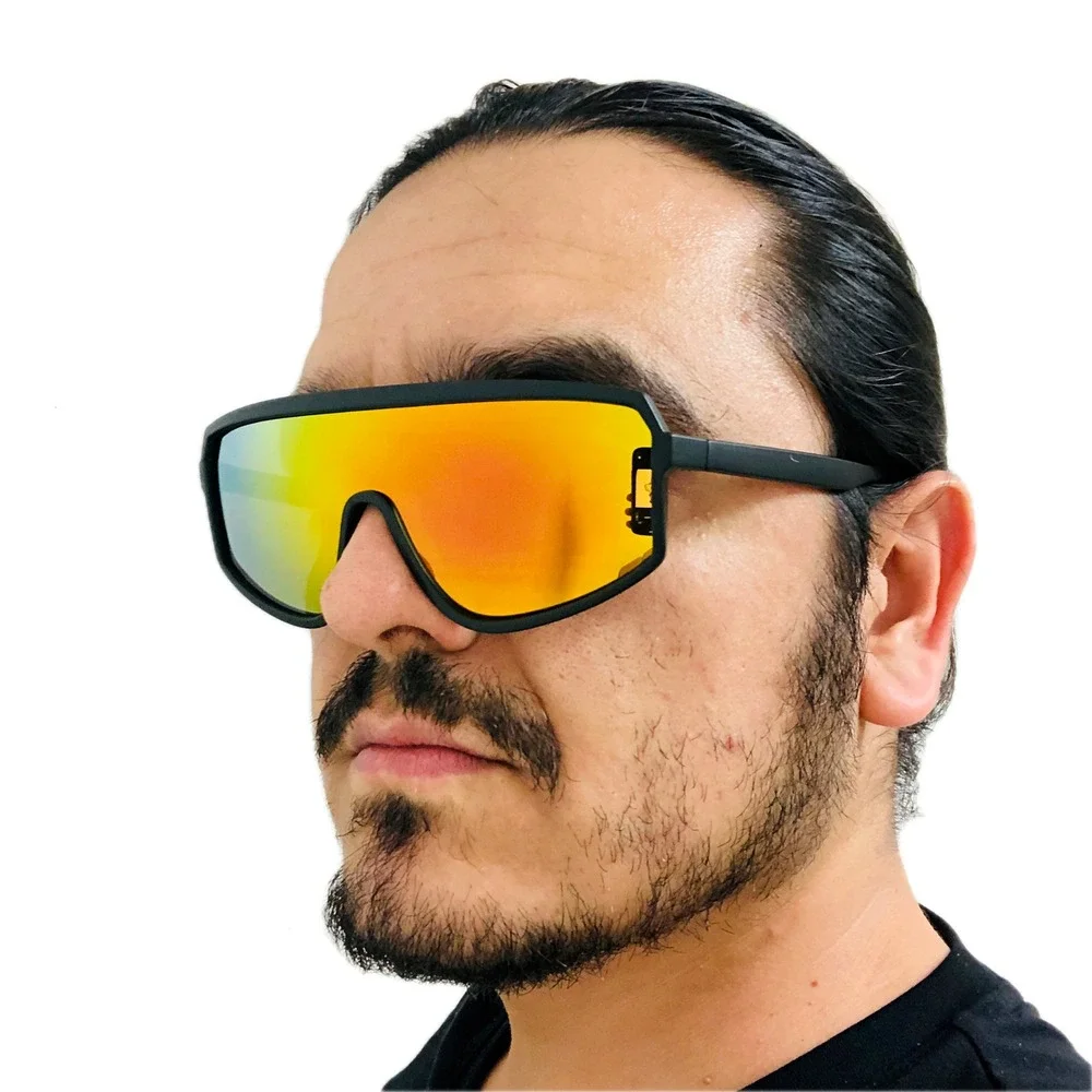 Sunglasses Red Fire Mirrored Reflective Lens‎ Sport Outdoor Driving Lentes Gafas